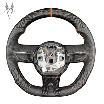 Изготовленное на заказ рулевое колесо из углеродного волокна с кожей Для Chevrolet Camaro racing wheel convertible