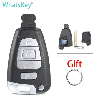 WhatsKey 4 кнопки смарт-ключ-карта для Hyundai Veracruz 2007-2012 Замена чехла для дистанционного ключа автомобиля, режущее лезвие, автозапчасть