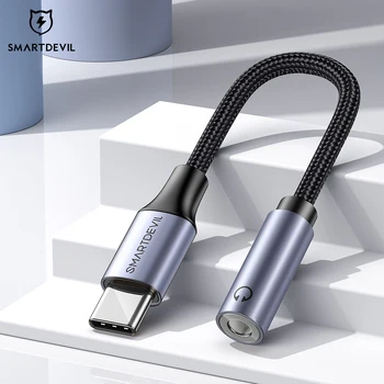 SmartDevil Type C-3,5 мм чип DAC Адаптер для наушников USB C-3,5 Aux Кабель для Macbook Pro Универсальный Samsung Xiaomi POCO