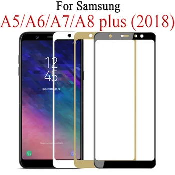 9D Полное Защитное стекло для Samsung Galaxy J4 J6 A6 A8 Plus A5 A7 J7 J8 2018 Glas Tremp A750 A730F Samsun Sumsung Galaxy