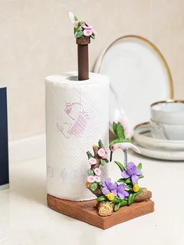 Креативная кухонная стойка для бумажных полотенец из смолы, бесплатная перфорированная стойка для рулонов бумаги, креативное украшение гостиной, вешалка для бумажных полотенец